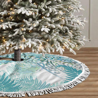 Aotearoa Maori Koru Curves Tree Skirt Mossy Paua Shell LT7 - Polynesian Pride