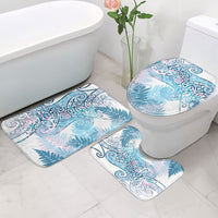 Aotearoa Maori Koru Curves Bathroom Set Aqua Paua Shell