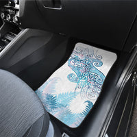 Aotearoa Maori Koru Curves Car Mats Aqua Paua Shell