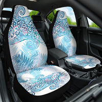 Aotearoa Maori Koru Curves Car Seat Cover Aqua Paua Shell LT7 One Size Blue - Polynesian Pride