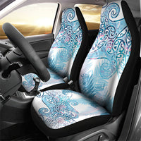 Aotearoa Maori Koru Curves Car Seat Cover Aqua Paua Shell LT7 - Polynesian Pride