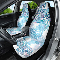 Aotearoa Maori Koru Curves Car Seat Cover Aqua Paua Shell LT7 - Polynesian Pride