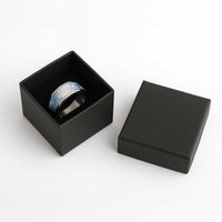 Aotearoa Maori Koru Curves Classic Ring Aqua Paua Shell
