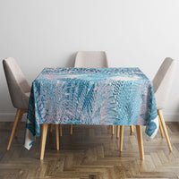 Aotearoa Maori Koru Curves Tablecloth Aqua Paua Shell