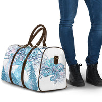 Aotearoa Maori Koru Curves Travel Bag Aqua Paua Shell