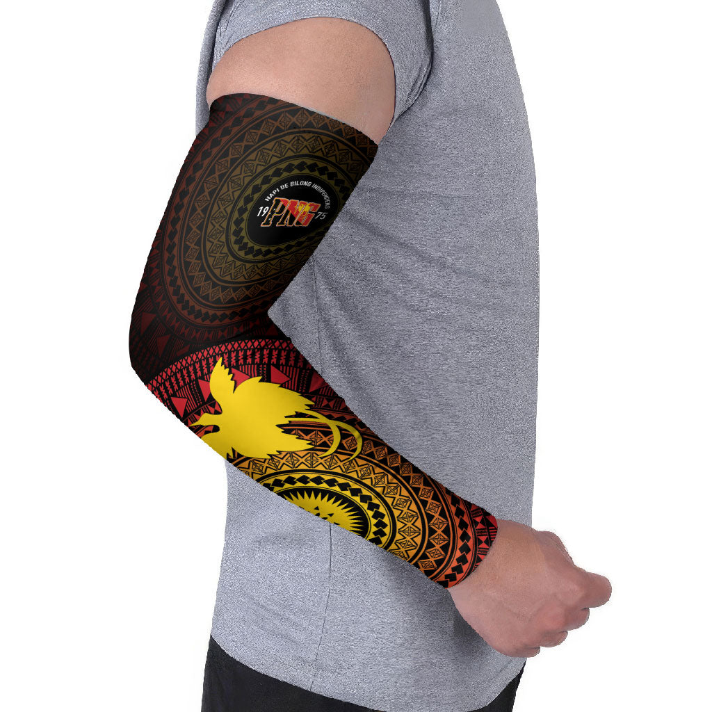 Papua New Guinea Independence Personalized Arm Sleeves Tapa Circle