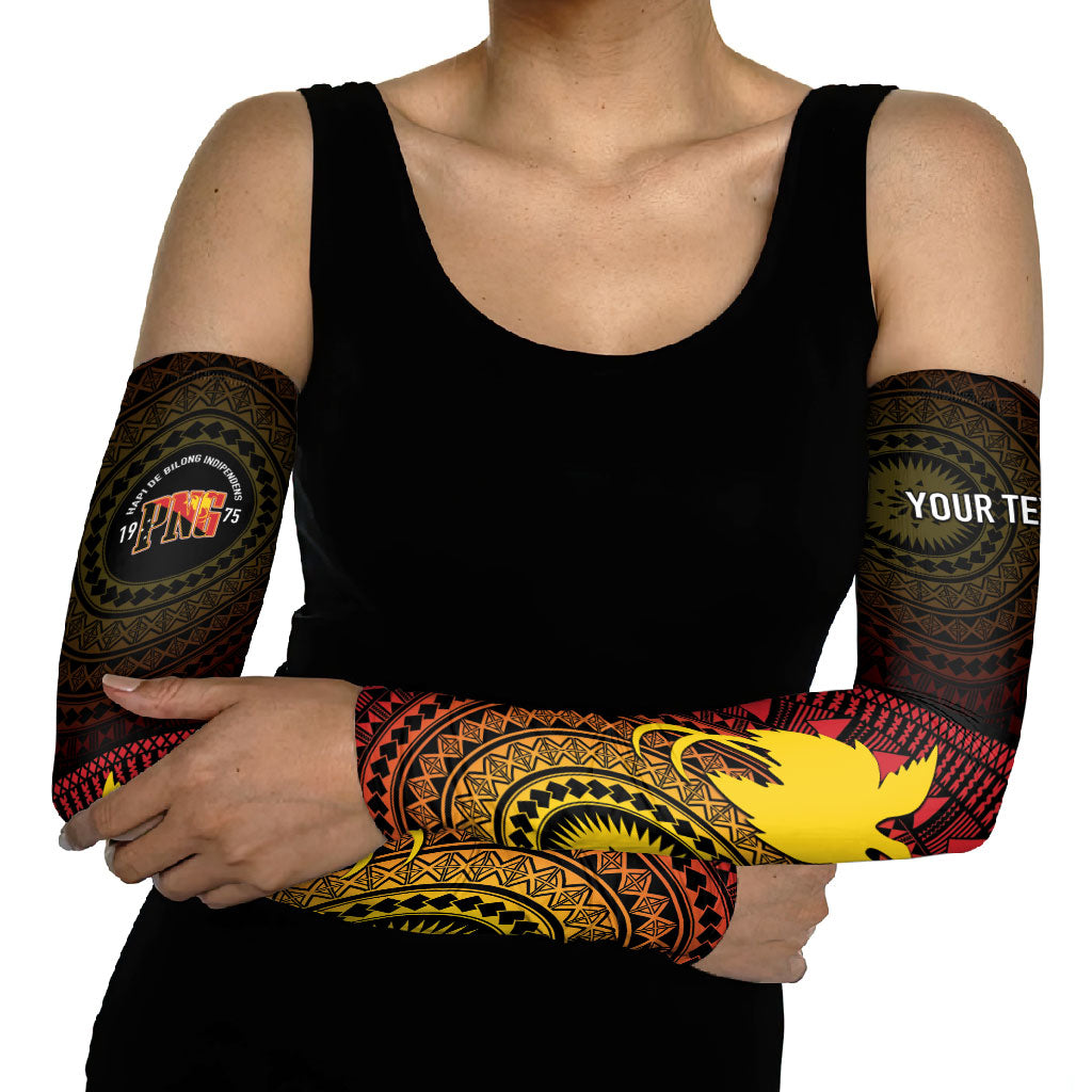 Papua New Guinea Independence Personalized Arm Sleeves Tapa Circle