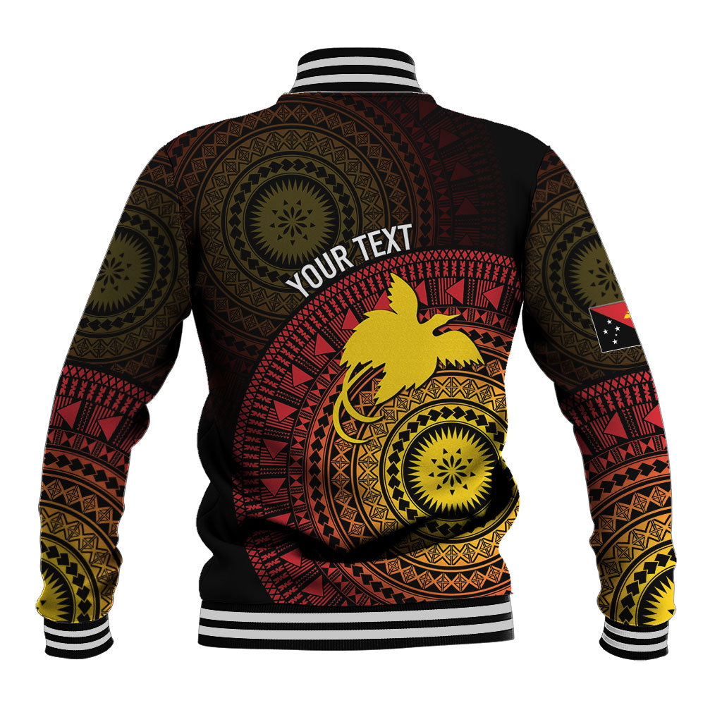 Papua New Guinea Independence Personalized Baseball Jacket Tapa Circle