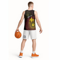 Papua New Guinea Independence Personalized Basketball Jersey Tapa Circle