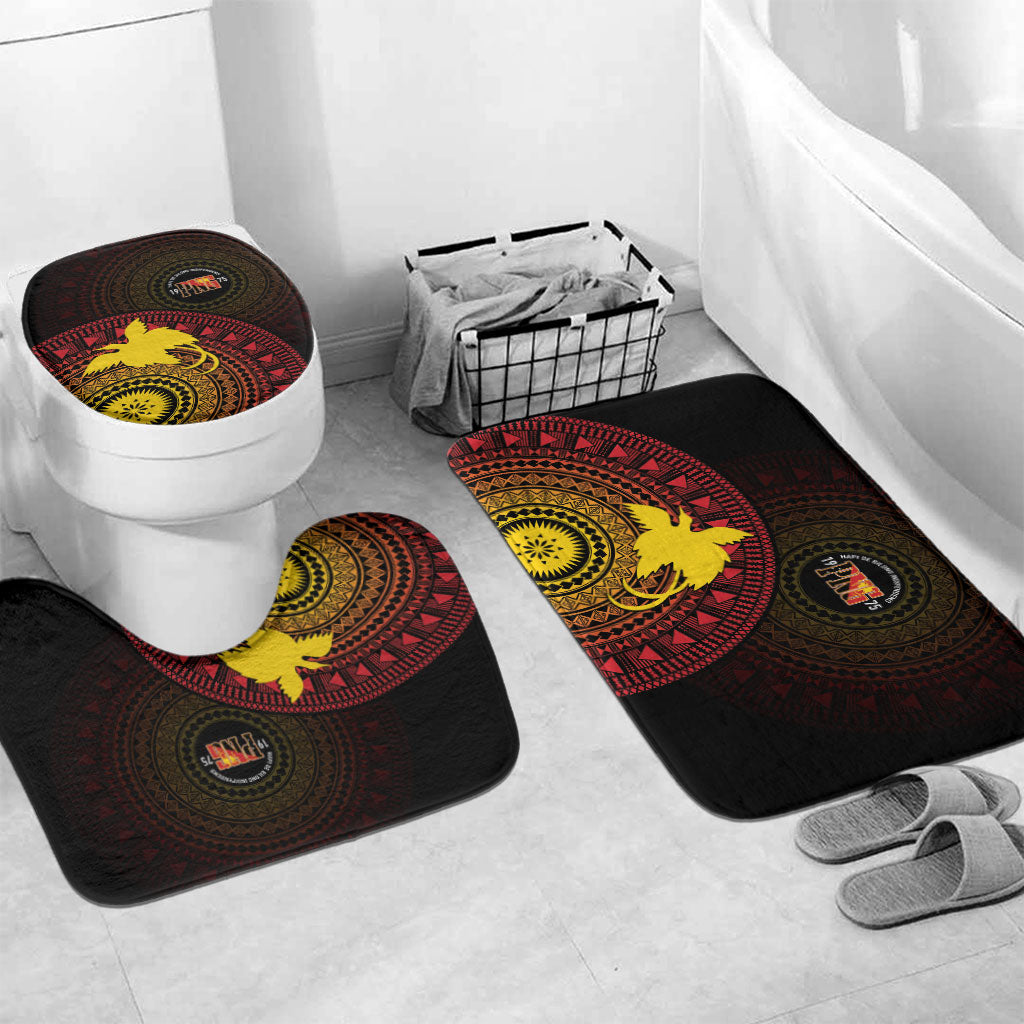 Papua New Guinea Independence Bathroom Set Tapa Circle