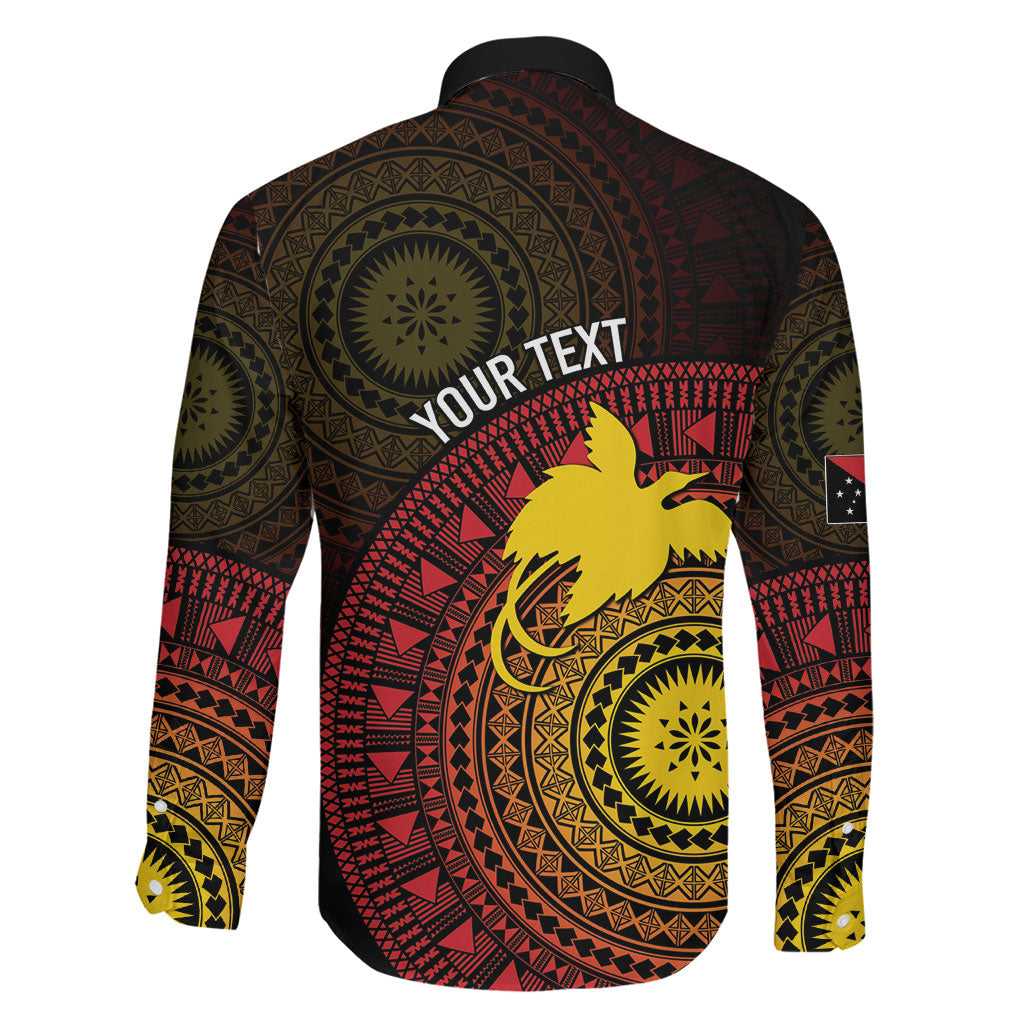 Papua New Guinea Independence Personalized Family Matching Long Sleeve Bodycon Dress and Hawaiian Shirt Tapa Circle LT7 - Polynesian Pride