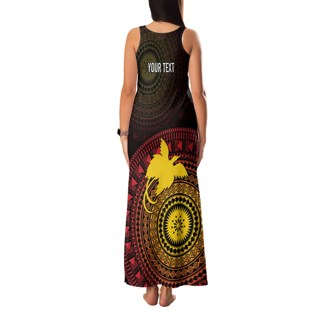 Papua New Guinea Independence Personalized Family Matching Tank Maxi Dress and Hawaiian Shirt Tapa Circle LT7 - Polynesian Pride