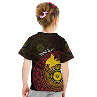 Papua New Guinea Independence Personalized Kid T Shirt Tapa Circle
