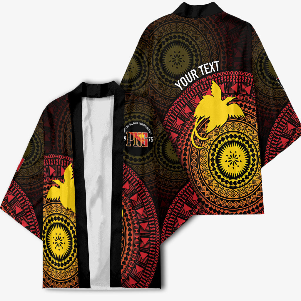 Papua New Guinea Independence Personalized Kimono Tapa Circle
