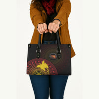Papua New Guinea Independence Leather Bag Tapa Circle