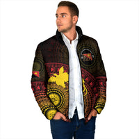 Papua New Guinea Independence Personalized Padded Jacket Tapa Circle
