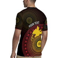 Papua New Guinea Independence Personalized Rugby Jersey Tapa Circle