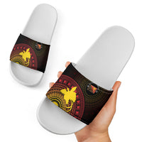Papua New Guinea Independence Slide Sandals Tapa Circle
