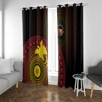 Papua New Guinea Independence Window Curtain Tapa Circle