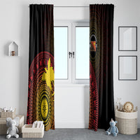 Papua New Guinea Independence Window Curtain Tapa Circle