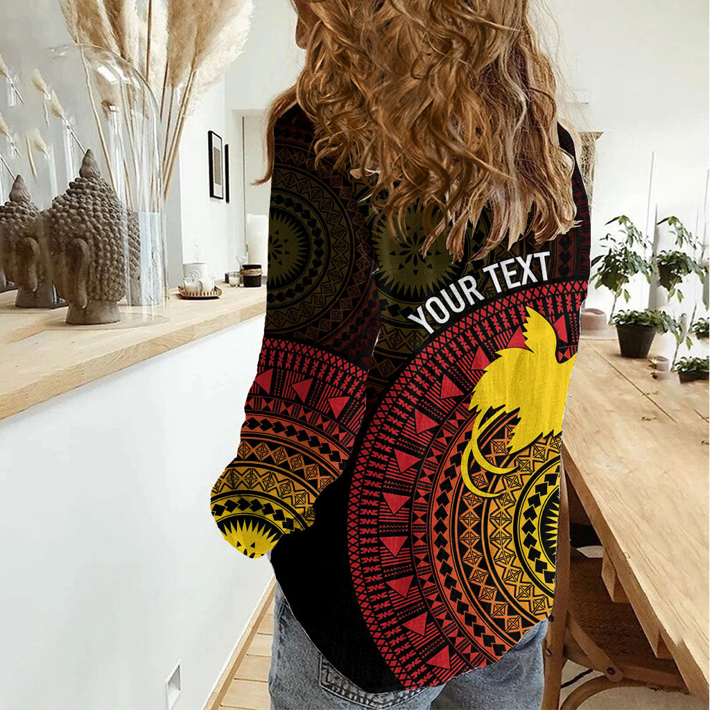 Papua New Guinea Independence Personalized Women Casual Shirt Tapa Circle LT7 - Polynesian Pride