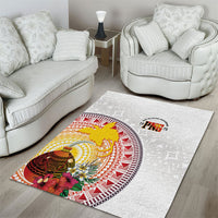 Hapi De Bilong Indipendens Papua New Guinea Area Rug PNG Lime Pot