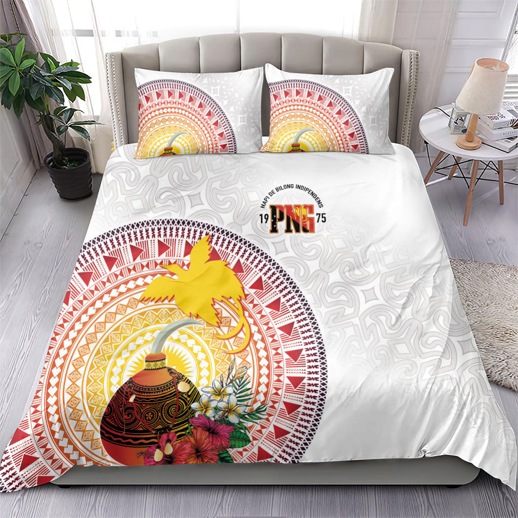 Hapi De Bilong Indipendens Papua New Guinea Bedding Set PNG Lime Pot
