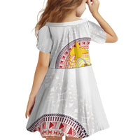 Hapi De Bilong Indipendens Papua New Guinea Family Matching Off The Shoulder Long Sleeve Dress and Hawaiian Shirt PNG Lime Pot LT7 - Polynesian Pride