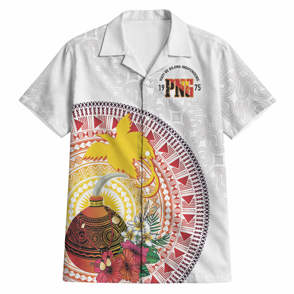 Hapi De Bilong Indipendens Papua New Guinea Hawaiian Shirt PNG Lime Pot LT7 White - Polynesian Pride