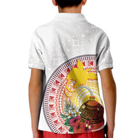 Hapi De Bilong Indipendens Papua New Guinea Kid Polo Shirt PNG Lime Pot LT7 - Polynesian Pride