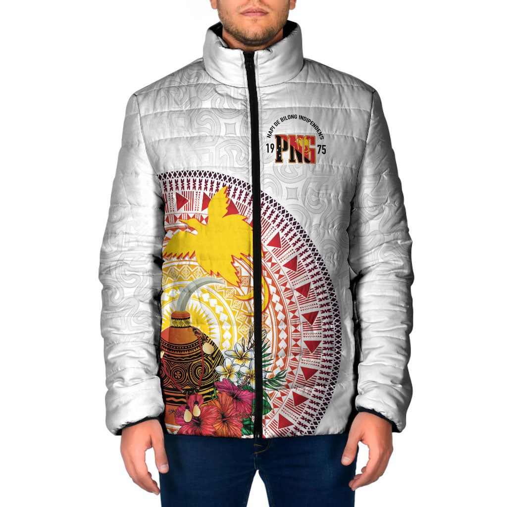 Hapi De Bilong Indipendens Papua New Guinea Padded Jacket PNG Lime Pot