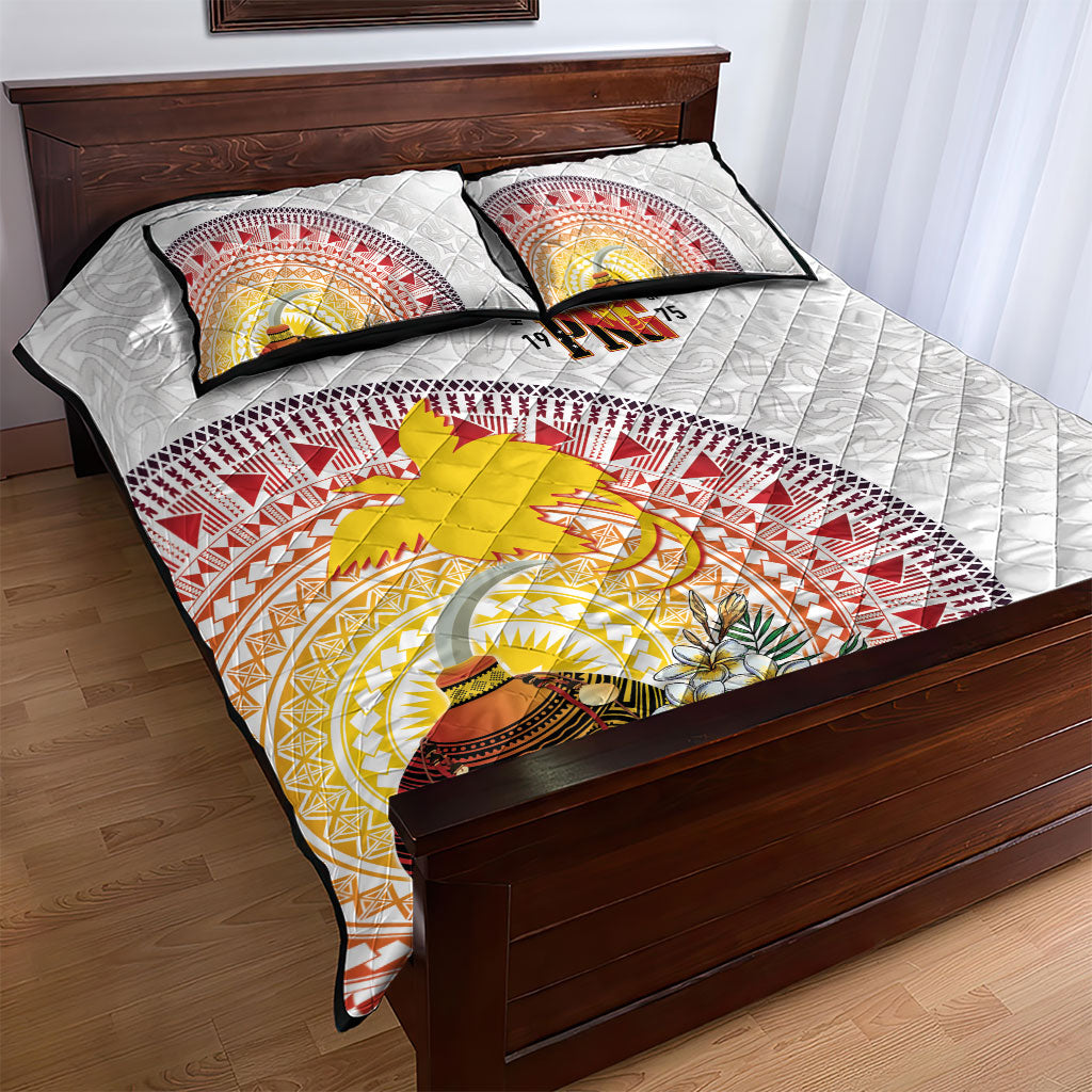 Hapi De Bilong Indipendens Papua New Guinea Quilt Bed Set PNG Lime Pot