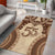 Bula Fiji Day 55th Anniversary Masi Tapa Area Rug Emerald Jubilee - Beige - Polynesian Pride