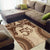 Bula Fiji Day 55th Anniversary Masi Tapa Area Rug Emerald Jubilee - Beige - Polynesian Pride