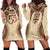 Bula Fiji Day 55th Anniversary Masi Tapa Hoodie Dress Emerald Jubilee - Beige - Polynesian Pride