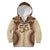 Bula Fiji Day 55th Anniversary Masi Tapa Kid Hoodie Emerald Jubilee - Beige - Polynesian Pride