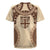 Bula Fiji Day 55th Anniversary Masi Tapa Rugby Jersey Emerald Jubilee - Beige - Polynesian Pride