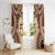 Bula Fiji Day 55th Anniversary Masi Tapa Window Curtain Emerald Jubilee - Beige - Polynesian Pride