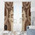 Bula Fiji Day 55th Anniversary Masi Tapa Window Curtain Emerald Jubilee - Beige - Polynesian Pride