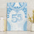 Bula Fiji Day 55th Anniversary Masi Tapa Canvas Wall Art Emerald Jubilee - Turquoise - Polynesian Pride
