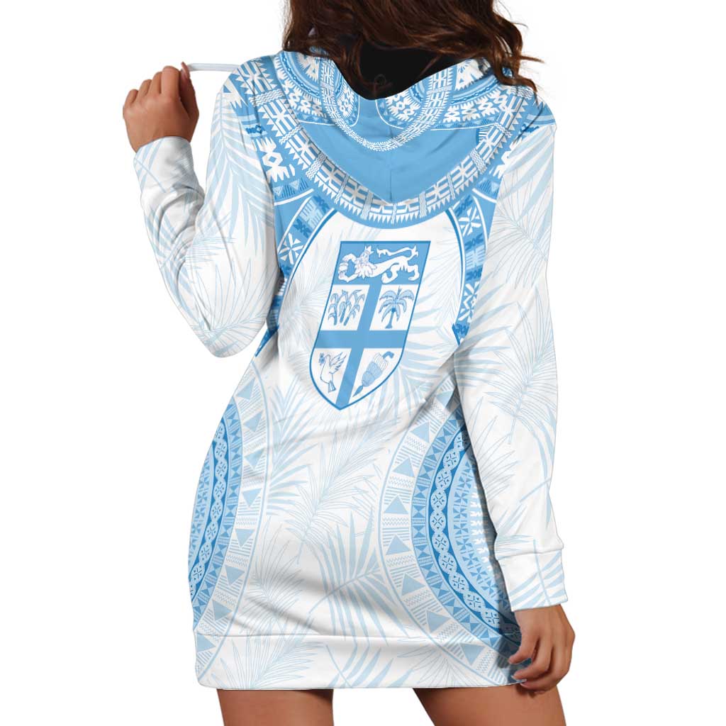 Bula Fiji Day 55th Anniversary Masi Tapa Hoodie Dress Emerald Jubilee - Turquoise LT7 - Polynesian Pride