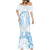 Bula Fiji Day 55th Anniversary Masi Tapa Mermaid Dress Emerald Jubilee - Turquoise - Polynesian Pride