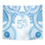 Bula Fiji Day 55th Anniversary Masi Tapa Tapestry Emerald Jubilee - Turquoise - Polynesian Pride