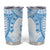 Bula Fiji Day 55th Anniversary Masi Tapa Tumbler Cup Emerald Jubilee - Turquoise - Polynesian Pride