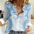 Bula Fiji Day 55th Anniversary Masi Tapa Women Casual Shirt Emerald Jubilee - Turquoise - Polynesian Pride