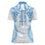 Bula Fiji Day 55th Anniversary Masi Tapa Women Polo Shirt Emerald Jubilee - Turquoise - Polynesian Pride