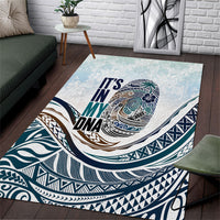 Pasifika It's In My DNA Area Rug Islands Pride LT7 White - Polynesian Pride