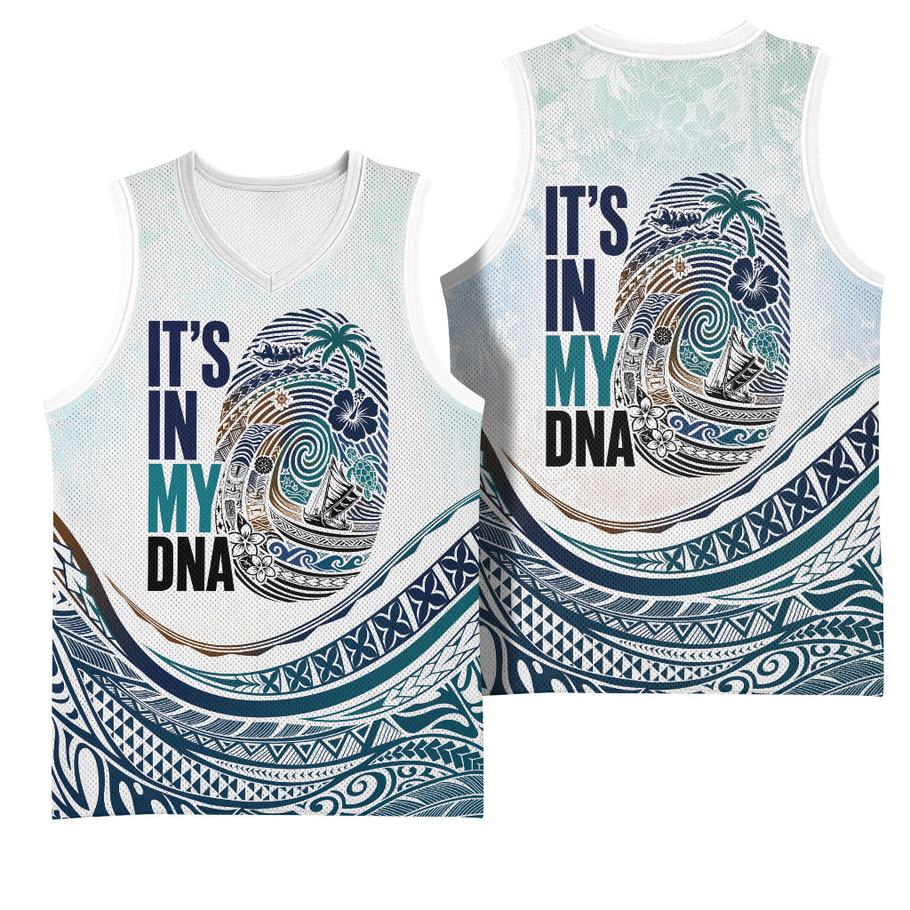 Pasifika It's In My DNA Basketball Jersey Islands Pride LT7 - Polynesian Pride