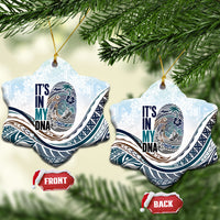 Pasifika It's In My DNA Ceramic Ornament Islands Pride LT7 Snow Flake White - Polynesian Pride