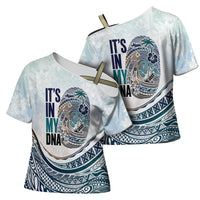 Pasifika It's In My DNA Cross Shoulder Shirt Islands Pride LT7 - Polynesian Pride